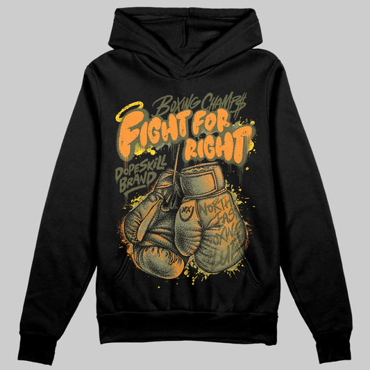 Olive Sneakers DopeSkill Hoodie Sweatshirt Fight For Right Graphic Streetwear - Black