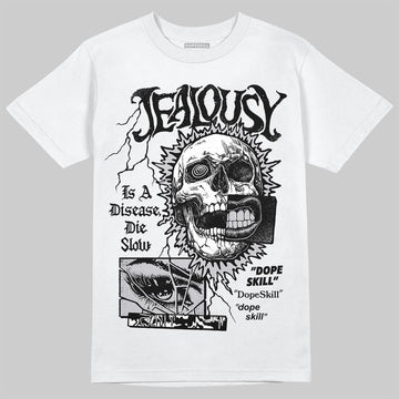 Grey Sneakers DopeSkill T-Shirt Jealousy Graphic Streetwear - White 