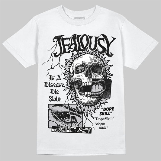 Grey Sneakers DopeSkill T-Shirt Jealousy Graphic Streetwear - White 