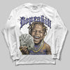 Jordan 4 Retro Lakers DopeSkill Long Sleeve T-Shirt Money Loves Me Graphic Streetwear - White