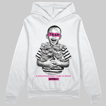 Pink Sneakers DopeSkill Hoodie Scared Money Don't Make No Money Graphic Streetwear - White