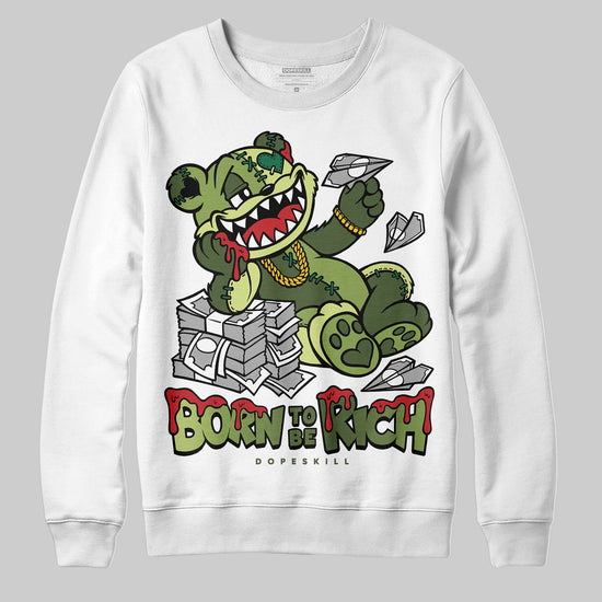 Foamposite Pro 'Pine Green' DopeSkill Sweatshirt Born To Be Rich Graphic Streetwear - White
