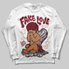 Adidas SAMBA OG ‘Collegiate Burgundy’ DopeSkill Long Sleeve T-Shirt False Love Graphic Streetwear - White