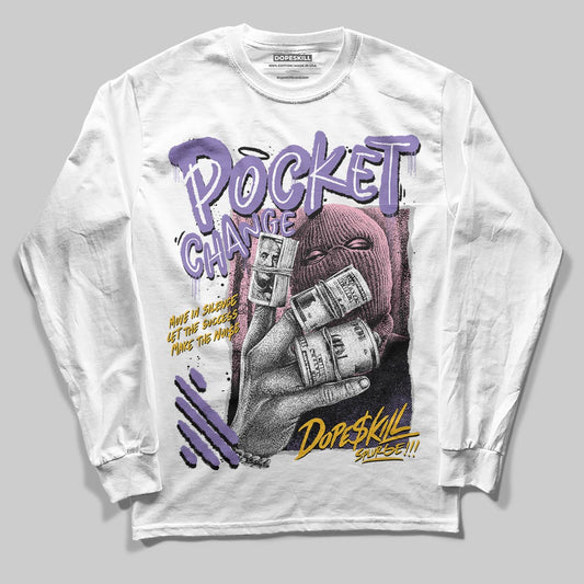 Jordan 11 "Mojave" DopeSkill Long Sleeve T-Shirt Pocket Change Graphic Streetwear - White