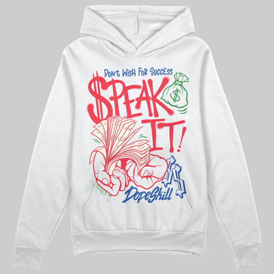 Jordan 11 Retro 285 Atlanta DopeSkill Hoodie Sweatshirt Speak It Graphic Streetwear - White