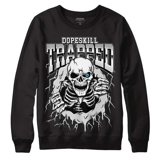 Dunk Low ‘Pure Platinum’ DopeSkill Sweatshirt Trapped Halloween Graphic Streetwear - Black