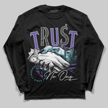 Jordan 8 Retro 'Aqua' 2025 DopeSkill Long Sleeve T-Shirt Trust No One Graphic Streetwear - Black