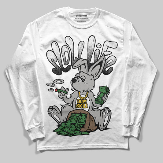 Black and White Sneakers DopeSkill Long Sleeve T-Shirt Slow Life Graphic Streetwear  - White 