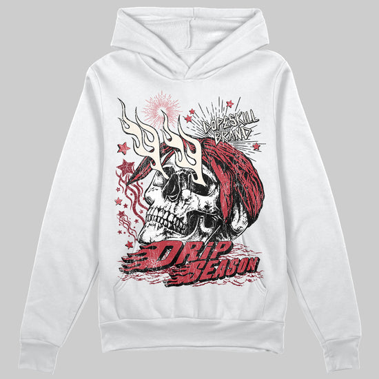 Jordan 4 “Sierra Red" DopeSkill Hoodie Sweatshirt Drip Season Graphic Streetwear - White