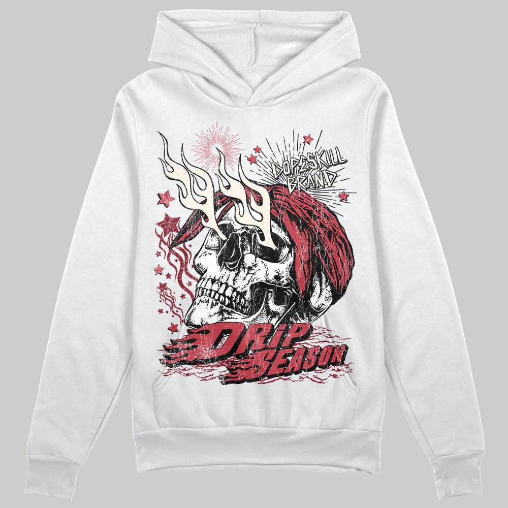 Jordan 4 “Sierra Red" DopeSkill Hoodie Sweatshirt Drip Season Graphic Streetwear - White