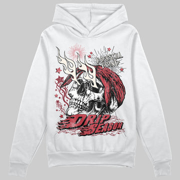 Jordan 4 “Sierra Red" DopeSkill Hoodie Sweatshirt Drip Season Graphic Streetwear - White