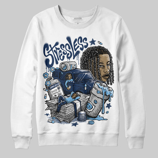 Jordan 4 SB “Summit White/Navy” DopeSkill Sweatshirt Stressless Graphic Streetwear - White