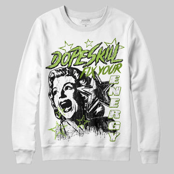 Green Sneakers DopeSkill Sweatshirt Fix Your Energy Graphic Streetwear - White