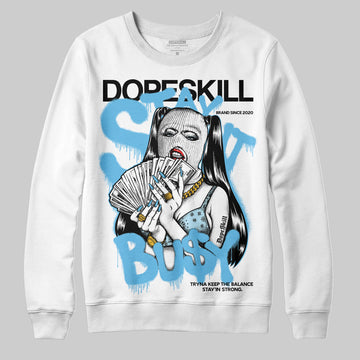 Jordan 11 Retro Legend Blue DopeSkill Sweatshirt Stay It Busy Graphic Streetwear - White