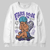 Jordan 8 Retro 'Aqua' 2025 DopeSkill Sweatshirt False Love Graphic Streetwear - White