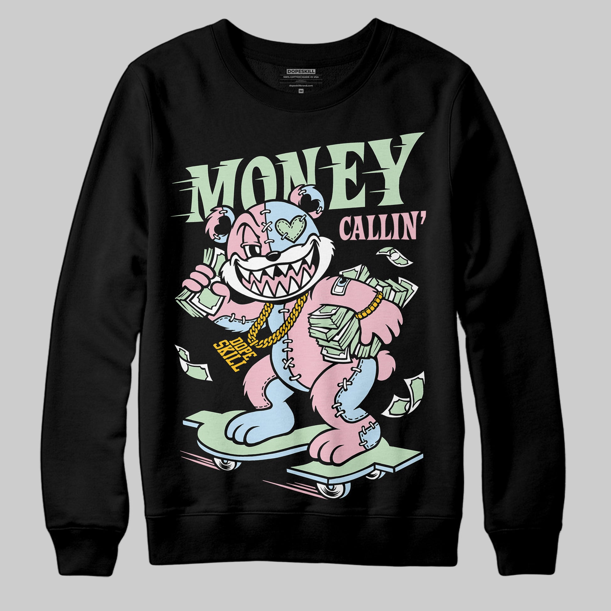 Jordan 4 Retro Valentine's Day (2026) (GS) DopeSkill Sweatshirt Money Callin' Graphic Streetwear - black