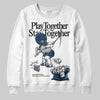 Jordan 4 SB “Summit White/Navy” DopeSkill Sweatshirt Play together, Stay together Graphic Streetwear - WHite