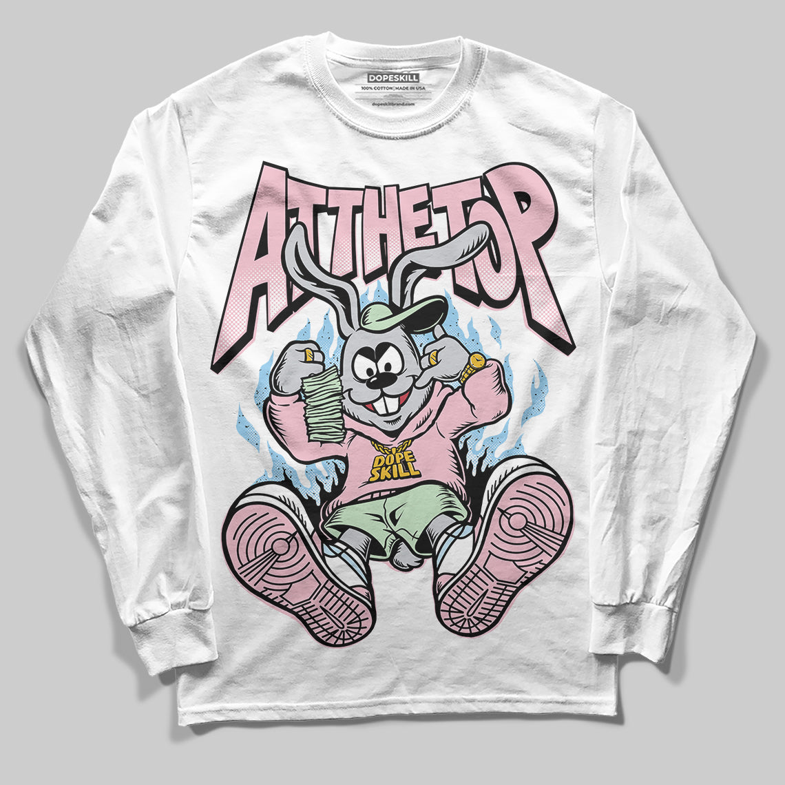 Jordan 4 Retro Valentine's Day (2026) (GS) DopeSkill Long Sleeve T-Shirt At The Top Graphic Streetwear - White 