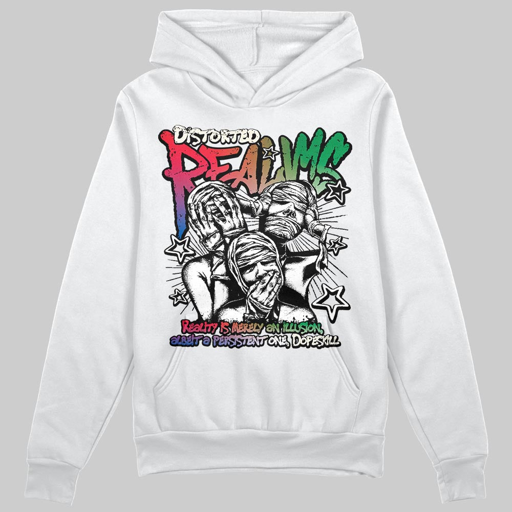 Jordan 11 Retro 285 Atlanta DopeSkill Hoodie Sweatshirt Distorted Realms Graphic Streetwear - White