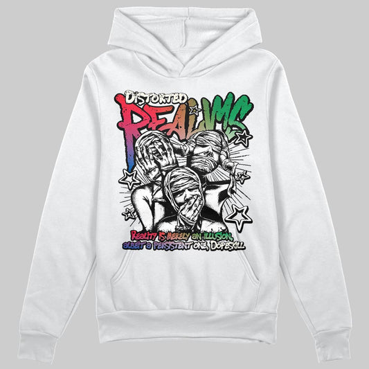 Jordan 11 Retro 285 Atlanta DopeSkill Hoodie Sweatshirt Distorted Realms Graphic Streetwear - White