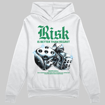 Green Sneakers DopeSkill Hoodie Risk Is Better Than Regret Graphic Streetwear - White 