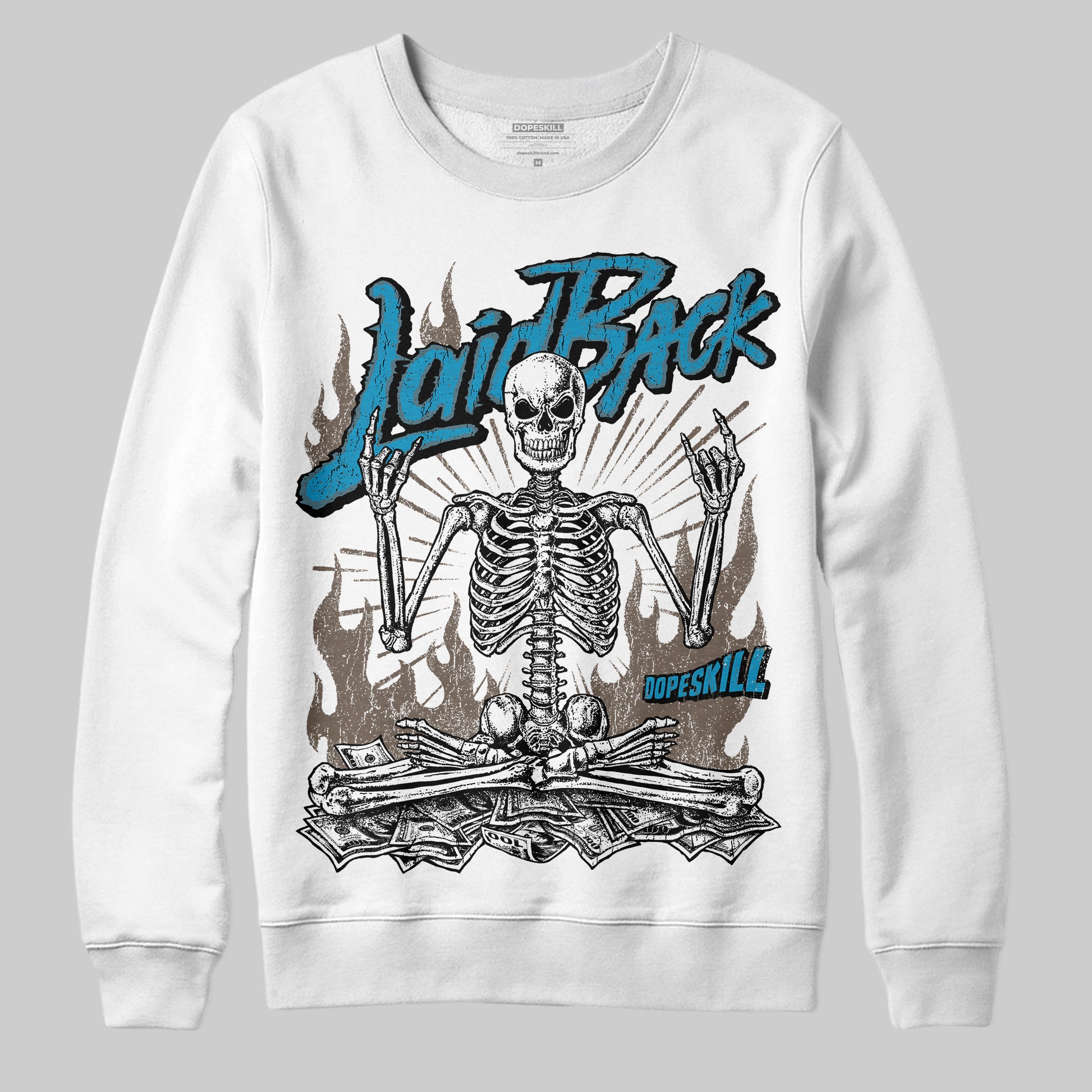 Jordan 3 GS “We Outside” DopeSkill Sweatshirt Laid Back Graphic Streetwear - White