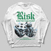 Green Sneakers DopeSkill Long Sleeve T-Shirt Risk Is Better Than Regret Graphic Streetwear - White 