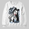 Jordan 40 “Blue Suede” DopeSkill Sweatshirt New H.M.O Graphic Streetwear - White