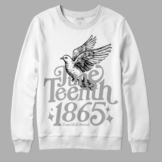 Dunk Low ‘Pure Platinum’ DopeSkill Sweatshirt Juneteenth 1865 Graphic Streetwear - White