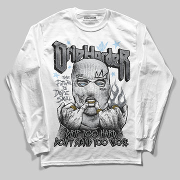 Jordan 5 Retro Wolf Grey (2026) DopeSkill Long Sleeve T-Shirt Drip Harder Graphic Streetwear - White
