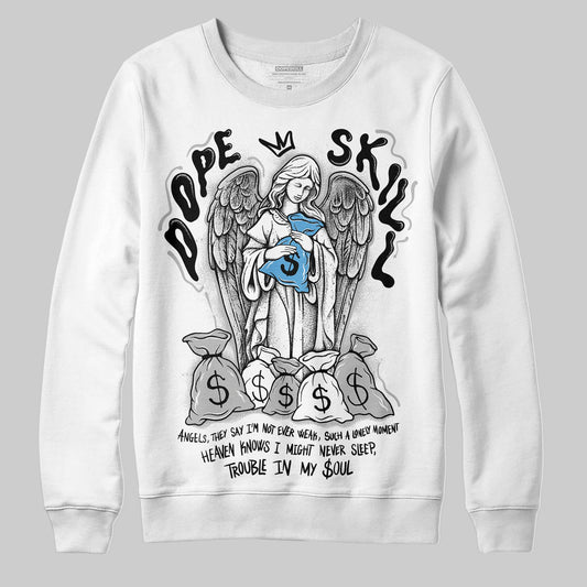 Jordan 10 OG “Steel” DopeSkill Sweatshirt Angels Graphic Streetwear - White 