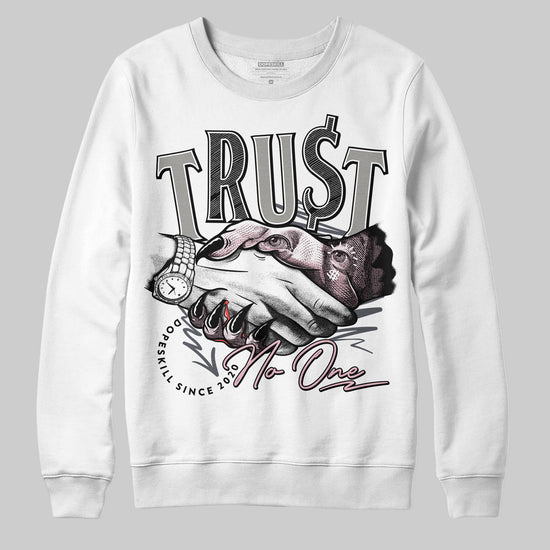 Air Max 95 OG “Pink Foam” DopeSkill Sweatshirt Trust No One Graphic Streetwear - White