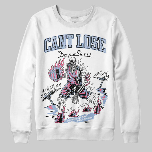 Jordan 3 GS “Denim/Pink Glow” DopeSkill Sweatshirt Cant Lose Graphic Streetwear - White 