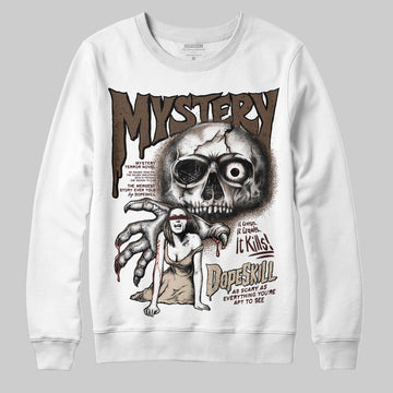 A Ma Maniére x Air Jordan 4 “Dark Mocha” DopeSkill Sweatshirt Mystery Ghostly Grasp Graphic Streetwear - White 