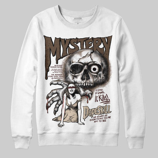 A Ma Maniére x Air Jordan 4 “Dark Mocha” DopeSkill Sweatshirt Mystery Ghostly Grasp Graphic Streetwear - White 