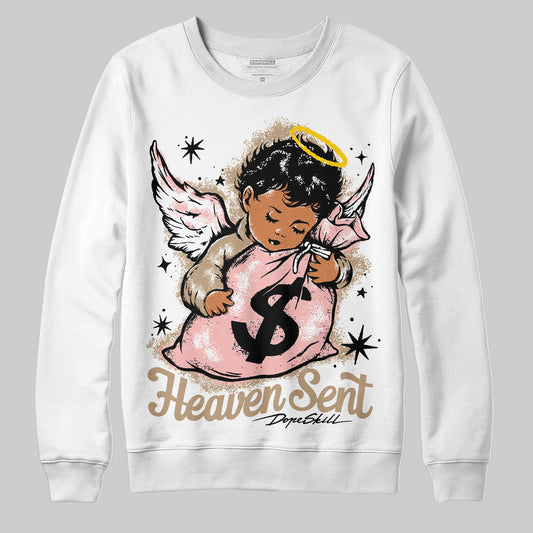 Nike Air Force 1 Low Canvas “Linen” DopeSkill Sweatshirt Heaven Sent Graphic Streetwear - White