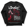 Jordan 1 Retro High '85 OG Metallic Burgundy DopeSkill Long Sleeve T-Shirt Broken Bones Graphic Streetwear - Black