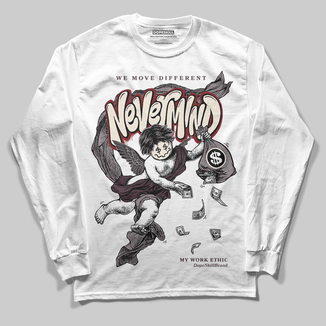 A Ma Maniére x Air Jordan 6 Retro “Smoky Mauve”⁠ DopeSkill Long Sleeve T-Shirt Nevermind Graphic Streetwear - White