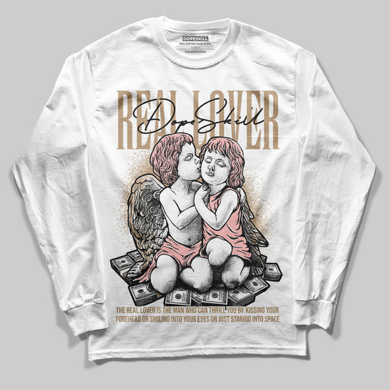 Nike Air Force 1 Low Canvas “Linen” DopeSkill Long Sleeve T-Shirt Real Lover Graphic Streetwear - White