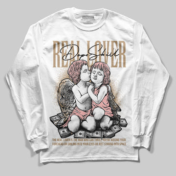 Nike Air Force 1 Low Canvas “Linen” DopeSkill Long Sleeve T-Shirt Real Lover Graphic Streetwear - White