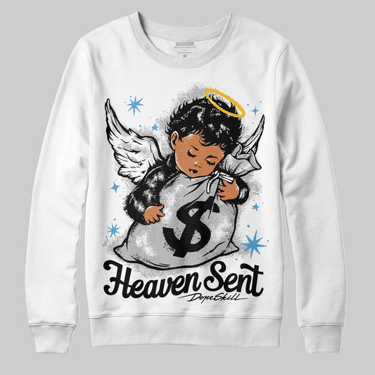 Jordan 10 OG “Steel” DopeSkill Sweatshirt Heaven Sent Graphic Streetwear - White
