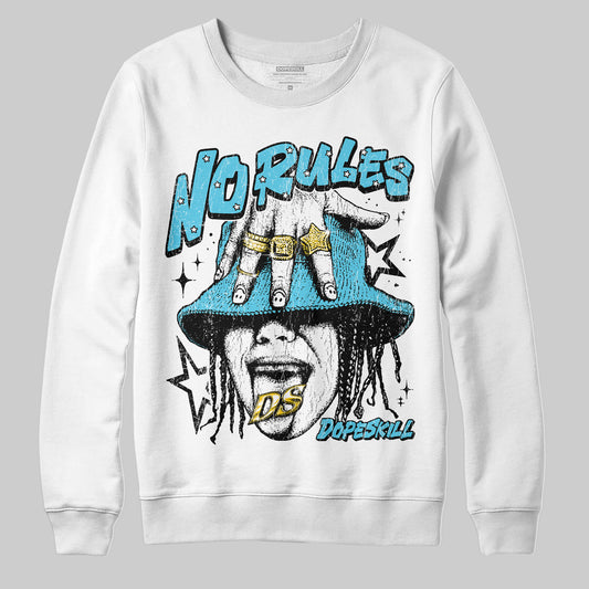 Jordan 11 Retro Gamma Blue (2025) DopeSkill Sweatshirt No Rules Graphic Streetwear - White