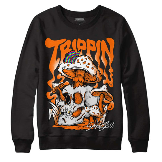 Orange, Black & White Sneakers DopeSkill Sweatshirt Trippin Graphic Streetwear - Black