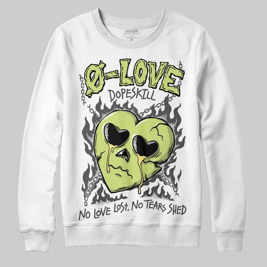 Jordan 4 GS “Light Lemon Twist” DopeSkill Sweatshirt Crying Heart Graphic Streetwear - White 