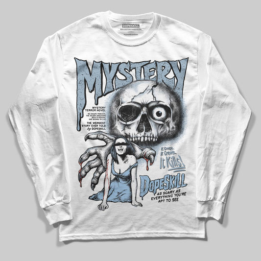 Jordan 40 “Blue Suede” DopeSkill Long Sleeve T-Shirt Mystery Ghostly Grasp Graphic Streetwear - White 