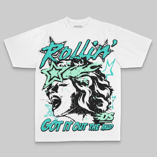 Aqua Oversize Print Got It Out The Mud DopeSkill Graphic Premium T-shirt Streetwear - White 