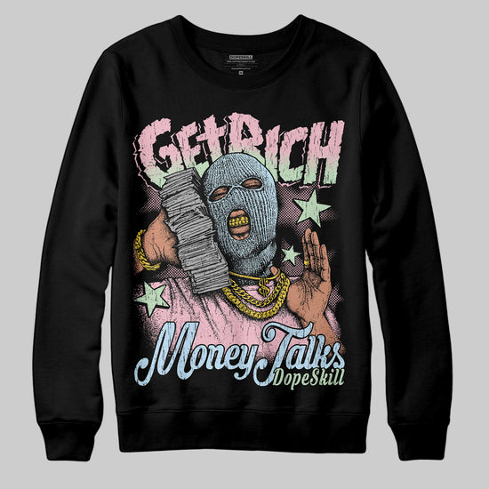 Jordan 4 Retro Valentine's Day (2026) (GS) DopeSkill Sweatshirt Get Rich Graphic Streetwear - Black