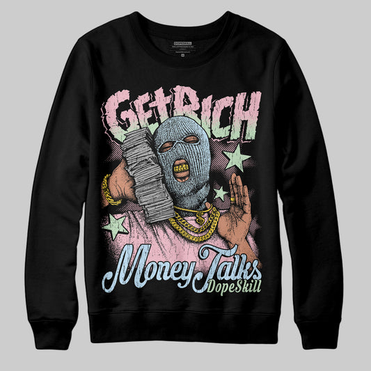 Jordan 4 Retro Valentine's Day (2026) (GS) DopeSkill Sweatshirt Get Rich Graphic Streetwear - Black
