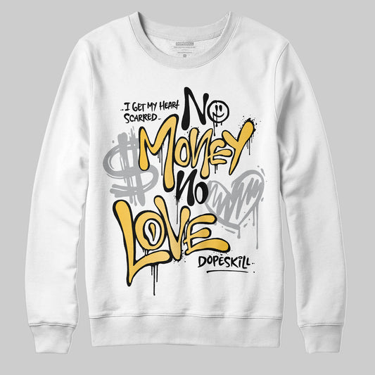 Jordan 12 "Phantom" DopeSkill Sweatshirt No Money No Love Typo Graphic Streetwear - White