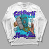 Jordan 6 "Aqua" DopeSkill Long Sleeve T-Shirt Get Rich Graphic Streetwear  - White